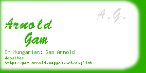 arnold gam business card
